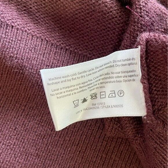 Isaac Mizrahi Womens Sweater XL Maroon Crewneck - Picture 5 of 7